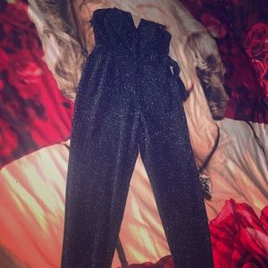 Tub top black dressy romper